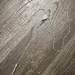 Free People Boho Silver Necklace with Pendant